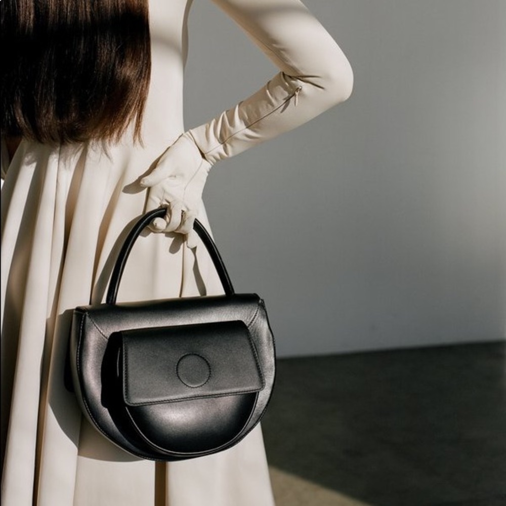 Arch Handle Luna Bag with Side Pocke